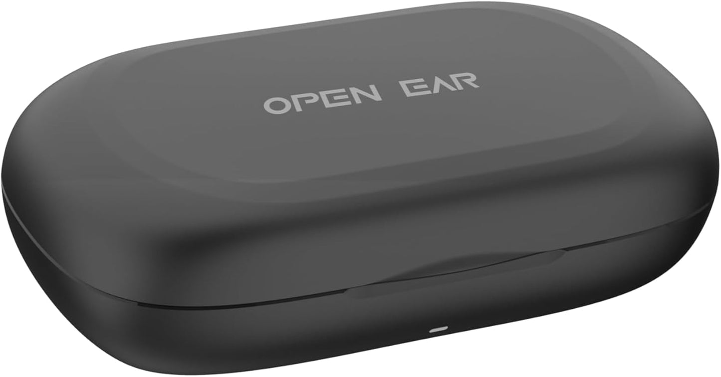 OpenSport Pro - Open-Ear True Wireless Bluetooth Headphones with Microphone, Earbuds with Rotable Earhooks, ENC Noise Reduction, Water and Sweat Resistant, 24 Hours Playtime, Black